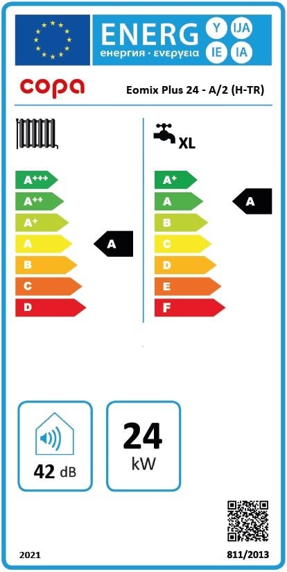 Copa Eomix Plus 24 kW Premix Tam Yoğuşmalı Kombi Enerji Etiketi