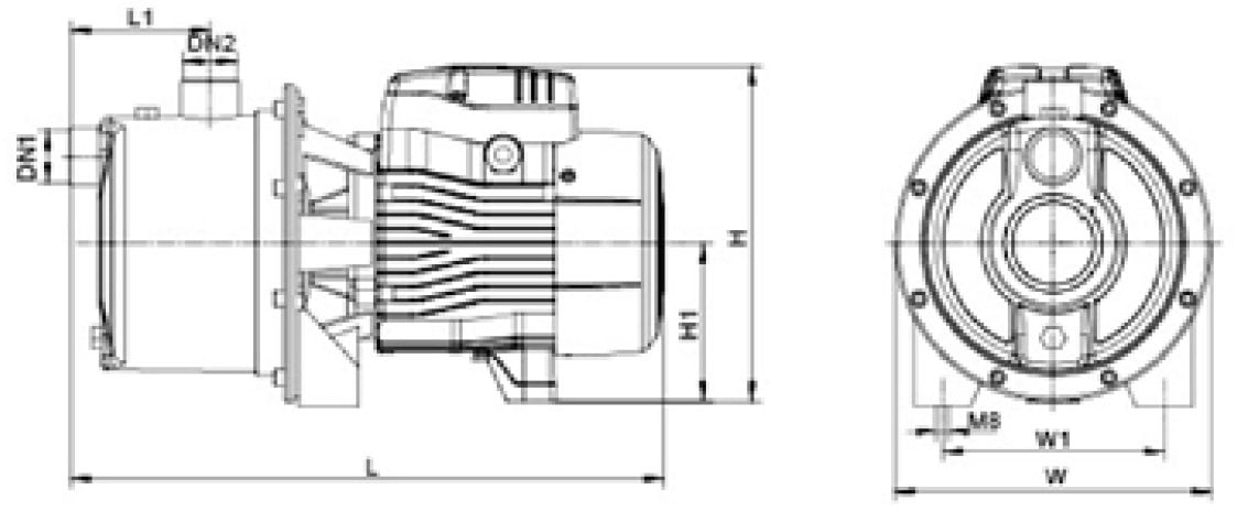 Wilo Initial SPS Mini Jet Pompa Ölçüler